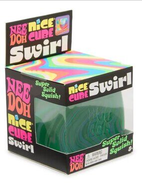 NeeDoh Nice Cube Swirl in Green 💚 Blue 💙 Purple 💜